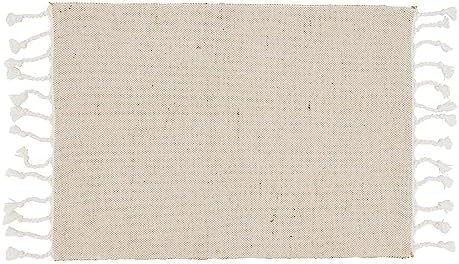 Saro Lifestyle Jute and Cotton Placemats with Tassel Borders