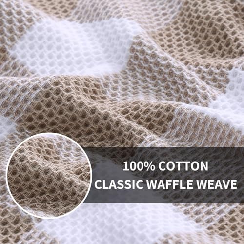 Homaxy 100% Cotton Kitchen Towels and Dishcloths Set of 10, White &