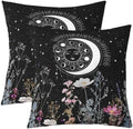 Sun Moon Throw Pillow Covers 22"x22" Set of 2 Soft Boho Exotic Galaxy