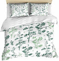 Sage Green Botanical Bedding Duvet Cover Queen Size - 1 Quilt Cover