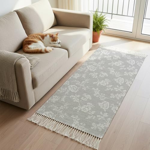 Spring Flowers Hallway Runner Rug 2'x5', Rustic Farmhouse Floral