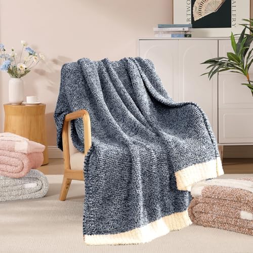 WRENSONGE Soft Twin Blanket for Bed-Cozy Warm Reversible Knitted