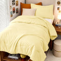 MUXHOMO Twin/Twin XL Comforter Set, 2-PC All-Season Bedding, Cream