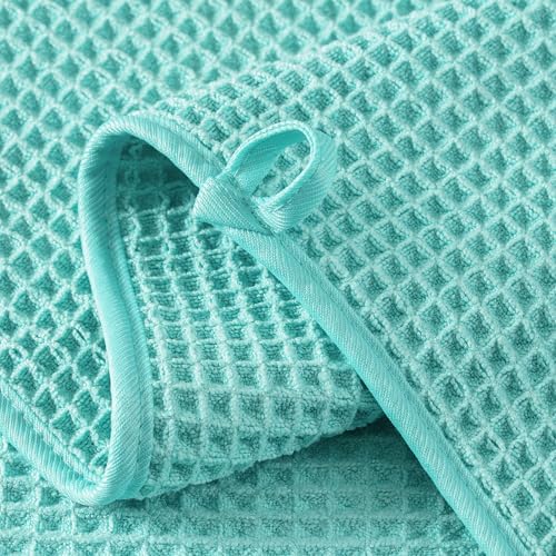 Microfiber Waffle Hand Towels, 2 Pieces, Soft, Absorbent, Fast Drying