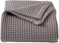 100% Cotton Waffle Weave Bed Blanket | Soft, Breathable, and