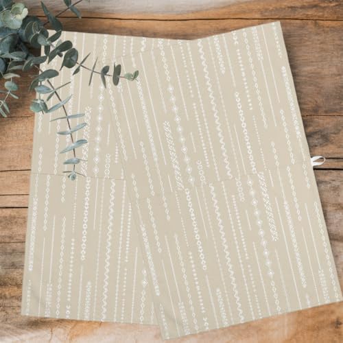 Modern Geometric Kitchen Towels Set of 3, Water Absorbent Dish Towel