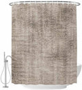 Double Love Brown Beige Bathroom Curtain 84 Inch Shower Curtain with