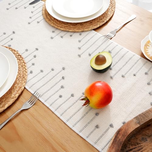 Chassic Boho Cotton Woven Table Runners, Country Rustic 72 inches Long