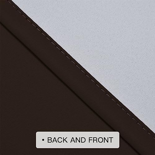 COSVIYA Curtains & Drapes Grommet Ombre Brown Curtains W62 x L96 Inch
