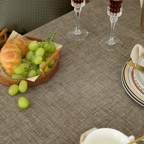 GLORY SEASON Solid Bordered Retro Tablecloths Classic Textured Table