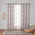 Exclusive Home Branches Linen Blend Grommet Top Curtain Panel Pair