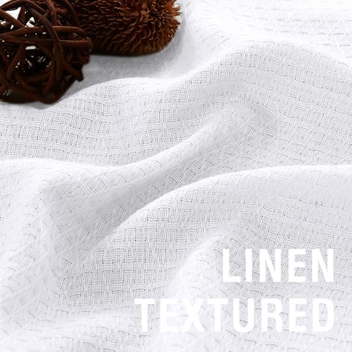 H.VERSAILTEX Boho Linen Curtains for Living Room Linen Textured