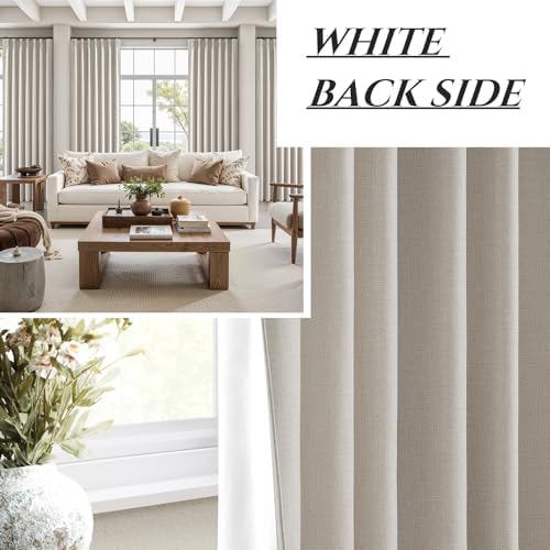 QJmydeco Primitive Curtain 108 Inch Long 2 Panels Burg,Pinch Pleated