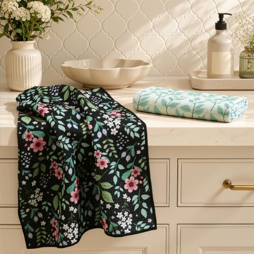 Homaxy Bundle: Premium Cotton 16"x28" Grey Check 6 Pack Ring Spun 390