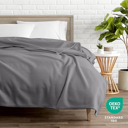 Bare Home Polar Fleece Blanket (King, Grey)