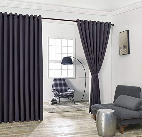 ASATEX XXXL Wall to Wall Charcoal Blackout. NIC 108" x 120" Charcoal