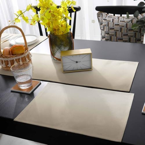 Beige Ombre Table Mats Set of 6 With Table Runner 90 Inches