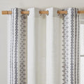Boho Curtains for Bedroom 63 Inch Length Beige Linen Curtains for