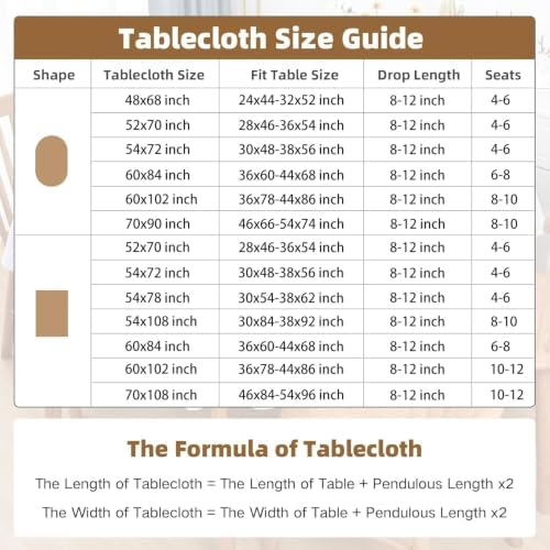 Leaf Pattern Tablecloth 60 x 84 Inch Oval, A146