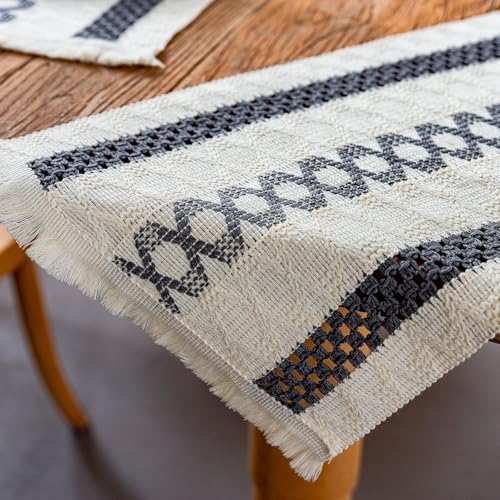 Rectangular Place Mats Set of 2, Cotton Linen Placemat Heat Resistant