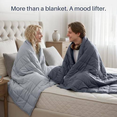 Weighted Idea Weighted Blanket for Adults (Dark Grey,48"x72",15lbs)