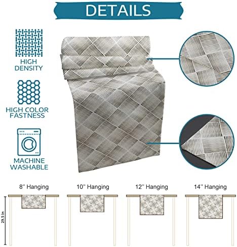 Abstract Stripes Table Mats Set of 4 With Table Runner 90 Inches