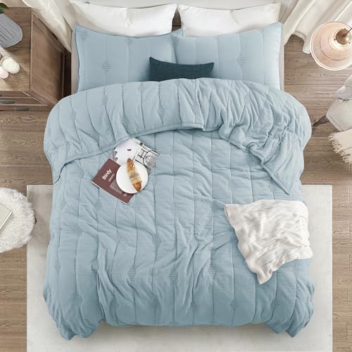 Oversized King Quilt Set, 3 Pieces Lightweight Microfiber Bedspread