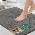 GORILLA GRIP Bath Rug Mat for Bathroom, Absorbent Chenille, 24x17