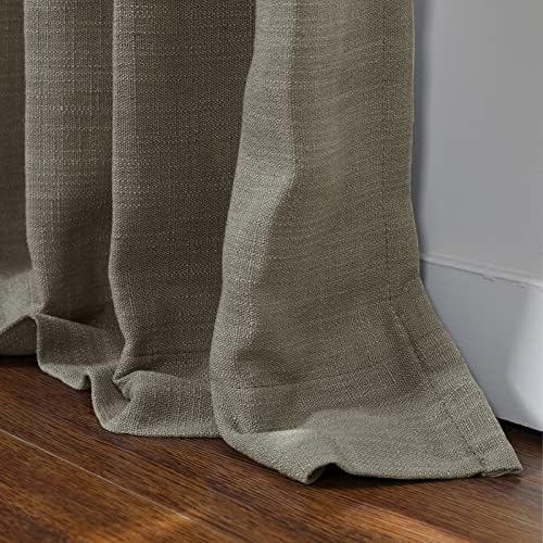 ChadMade Extra Long Pinch Pleat Drape Natural Linen Blend Curtain for
