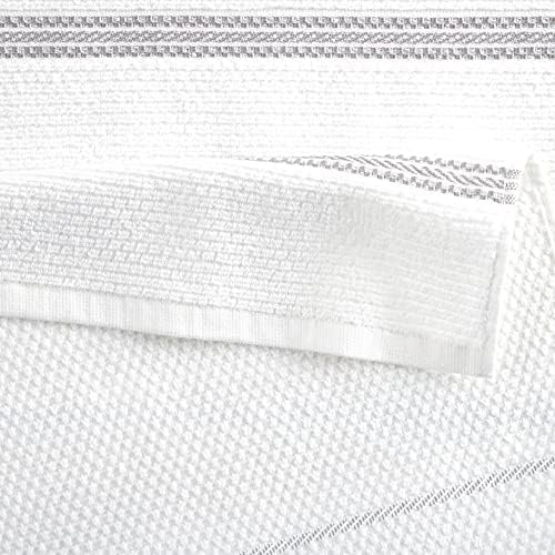 Martha Stewart Modern Waffle Kitchen Towel Set 6-Pack, Grey, 16"x28"
