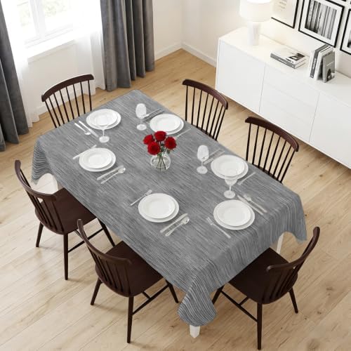 Gray Solid Color Table Cloth Waterproof Tablecloths, Minimalist