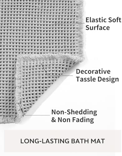 tchdio Waffle Bath Mat-Runner Rug, Super Absorbent Non Slip Bath Mats
