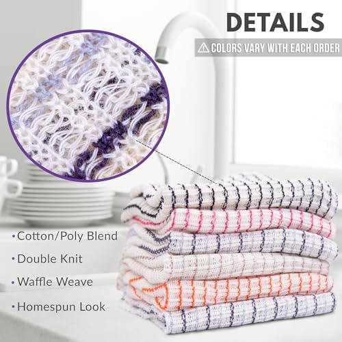 Kitchen Dish Cloths, Set of 12 Assorted Dishcloths for Washing Dishes