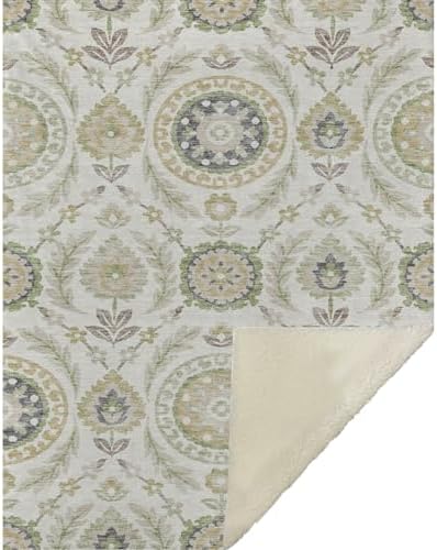 Addison Rugs ASB751 Ivory 50" x 70" Oversized Sherpa Throw Blanket