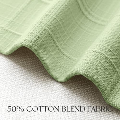 NOVILYS Sage Green Throw Pillow Covers 18x18 Set of 2, Soft Cotton