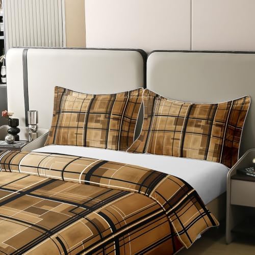 Erosebridal Boho Beige Brown Grey Duvet Cover Set Mid Century 100%