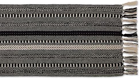 DII Farmhouse Braided Stripe Table Runner Collection, 15x72