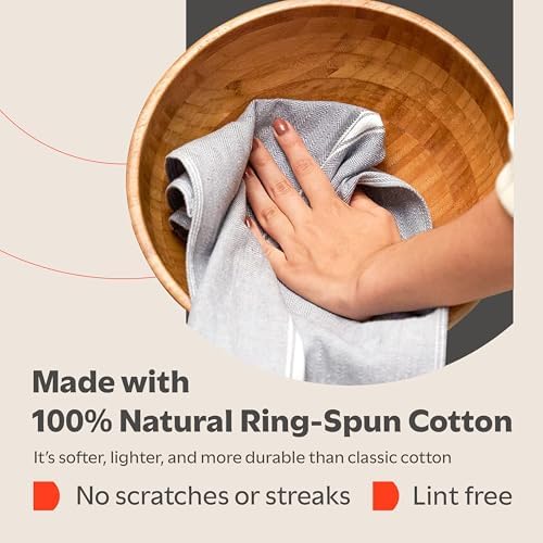 Zeppoli Classic Kitchen Towels - 15 Pack 100% Natural Cotton Towel