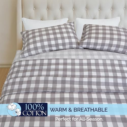 Elegant Comfort Soft 4-Piece 100% Turkish Cotton Flannel Sheet Set