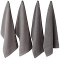 DII Basic Terry Collection Waffle Dishtowel Set, 15x26, Solid Gray