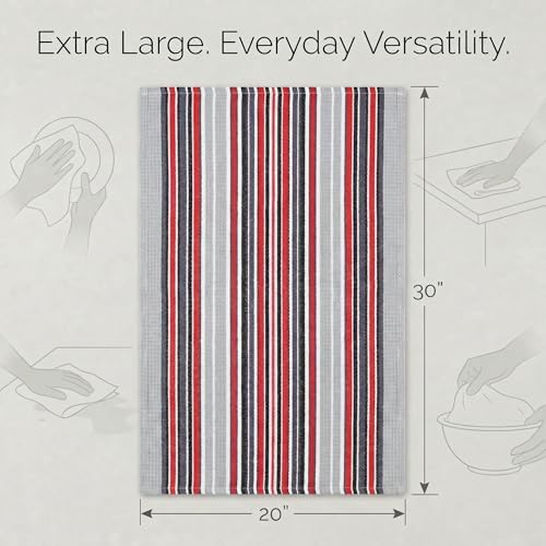 Urban Villa Kitchen Towels Cotton Dish Towels 20”x30” (Set of 6) Grey