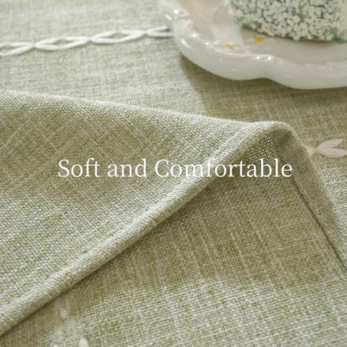 Zobesta Sage Green Tablecloths Rectangular 53x70 in Linen Sage Table