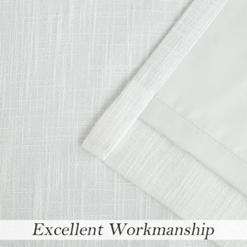Cream White Full Blackout Grommet Curtain for Bedroom with Liner