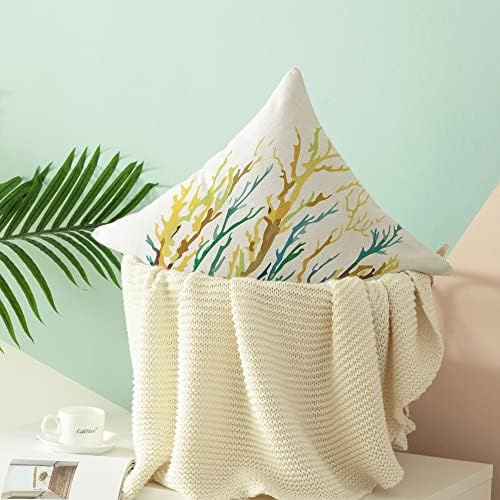 CaliTime Canvas Throw Pillow Cover Shell for Couch Sofa Home