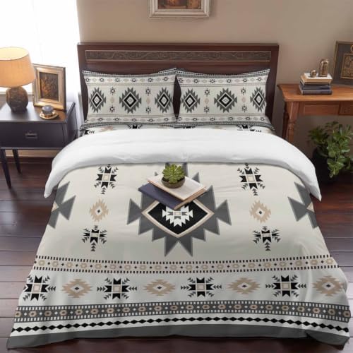 Boho Full Duvet Cover Set - 4 Pcs Comforter Cover Bedding Sets with