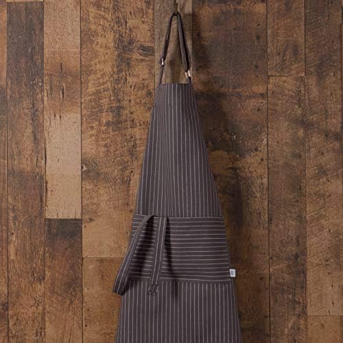 Now Designs Pinstripe Chef's Apron, Pinstripe Granite Gray