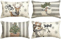 AVOIN colorlife Christmas Snowman Reindeer Gloves Eucalyptus Throw