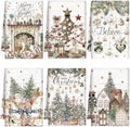 Breling 6 Pack Christmas Kitchen Towels Winter Neutral 14 X 21 Inch