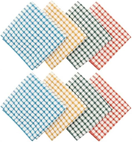 Cotton Dish Rags Dish Cloths For Washing Dishes,8Pack,11.8”x11.8”