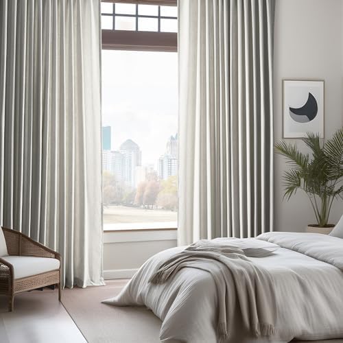 HPD Half Price Drapes Basic Faux Linen Curtains Grommet - 108 Inch